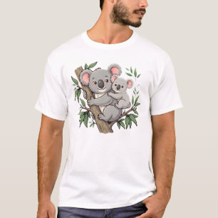 Kawaii koalas mother and baby T-Shirt