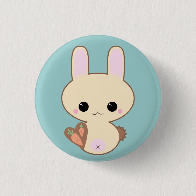 Kawaii Kokeshi Bunny Pin (Front)