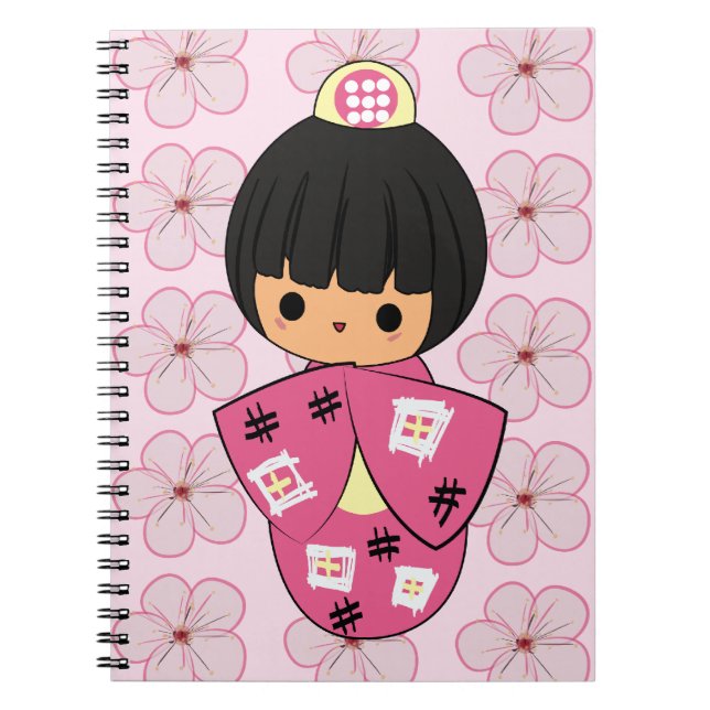 Kawaii Kokeshi Doll notebook (Front)