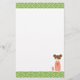 Kawaii Kokeshi Stationery