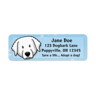 Kawaii Kuvasz Return Address Label