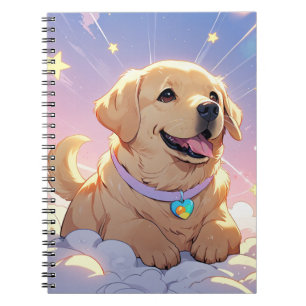 Kawaii Labrador Retriever sky & stars Notebook