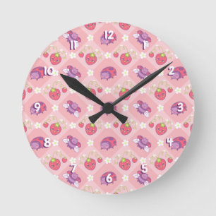 Kawaii Ladybug Round Clock