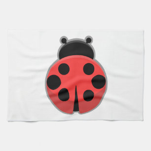 Kawaii Ladybug Tea Towel