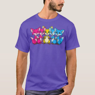 Kawaii LGBTQ Panseual Pride Hugging Foes T-Shirt