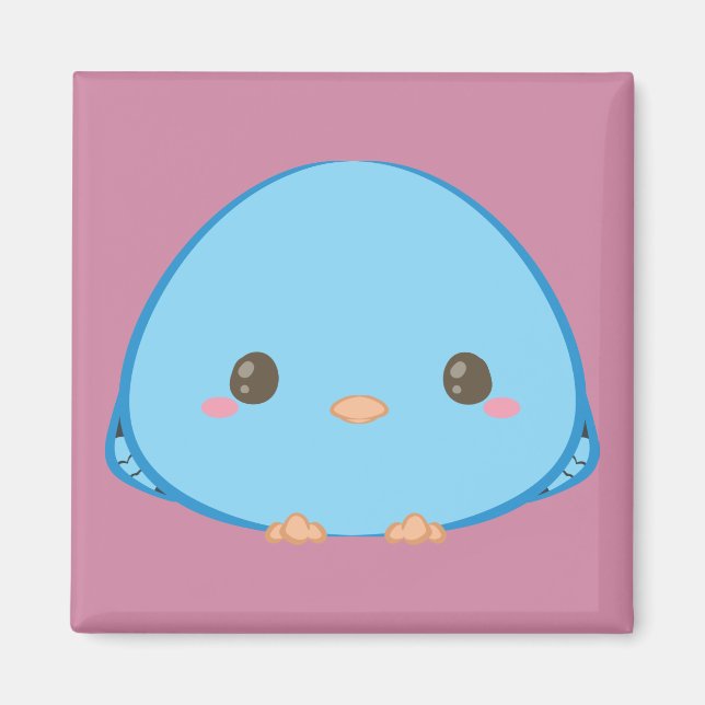 Kawaii Lineolated Parakeet Magnet (Front)