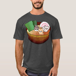 Kawaii little Cats in soup, Funny anime cats in ra T-Shirt