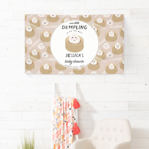 Kawaii Little Dumpling Gender Neutral Baby Shower Banner