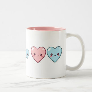 “Kawaii Love Hearts Mug – Cute Pastel Cup”