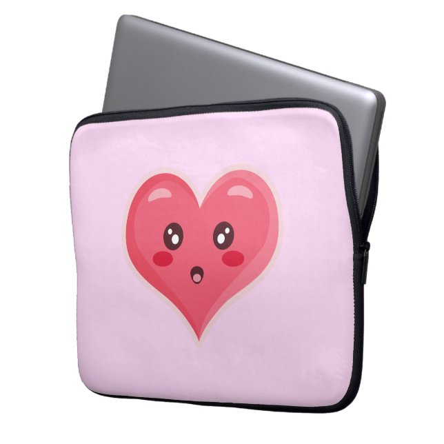 Kawaii Love Laptop Sleeve (Front Left)