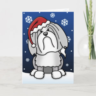 Kawaii Lowchen Christmas Card