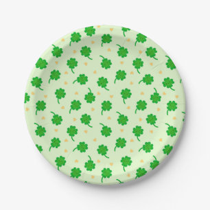 Kawaii Lucky Clover Paper Plate