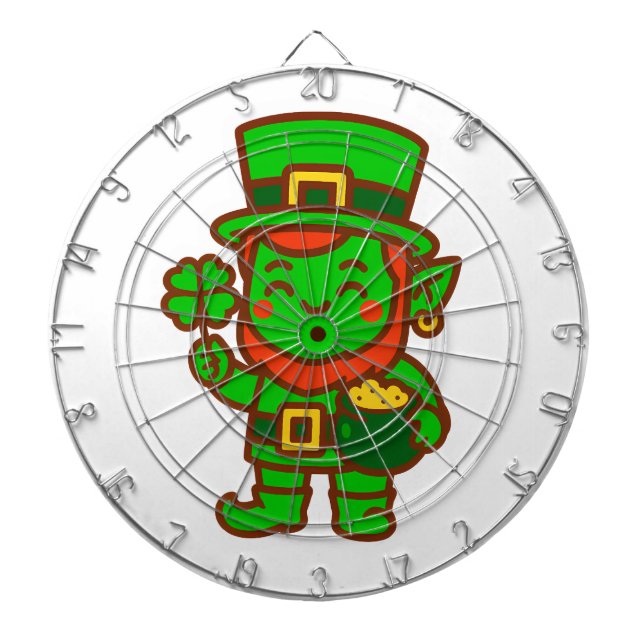 Kawaii Lucky Leprechaun Dartboard (Front)