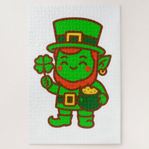 Kawaii Lucky Leprechaun Jigsaw Puzzle