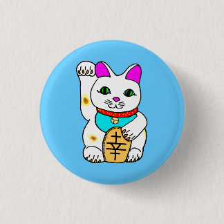 kawaii luckycat 3 cm round badge