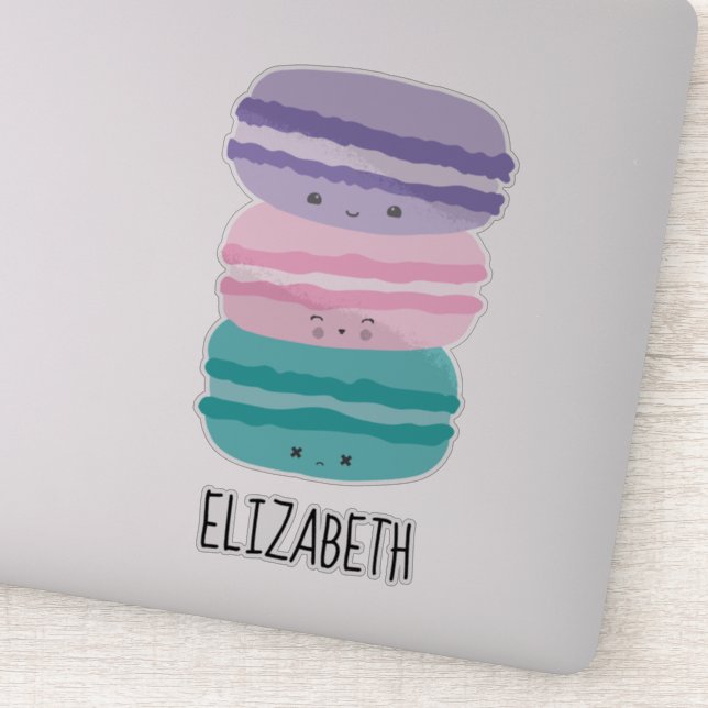 Kawaii Macarons Pastel Cute Personalised Custom (Detail)