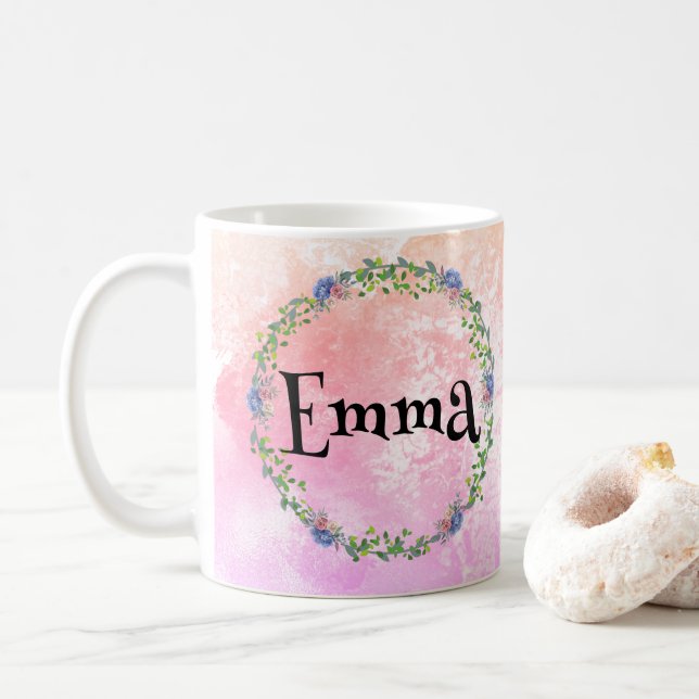 Kawaii Magical Fantasy Cartoon Design Coffee Mug (With Donut)