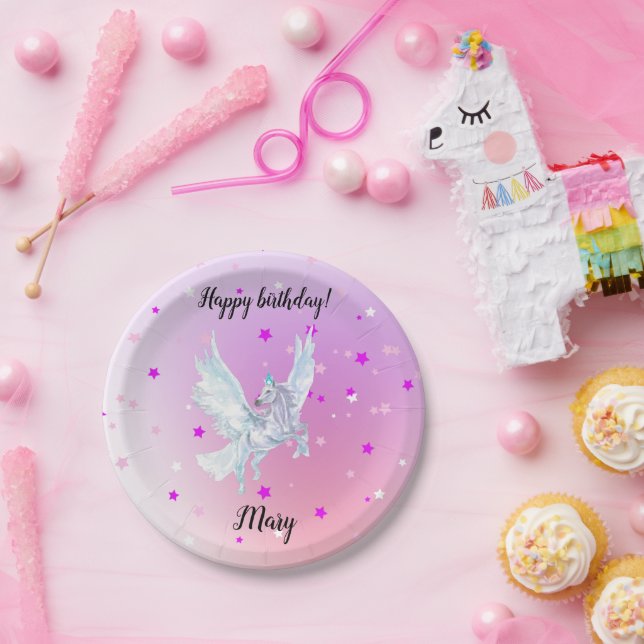 Kawaii Magical Fantasy Cartoon Design Paper Plate (Party)