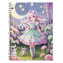 Kawaii Magical Girl Journal – Spirit Cat Notebook