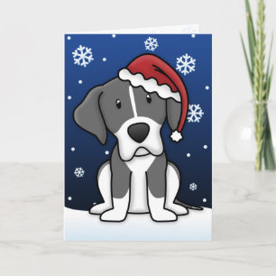 Kawaii Mantle Great Dane Christmas Card