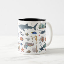 Kawaii Marine Life Mug