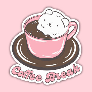 Kawaii Marshmallow Coffee Break