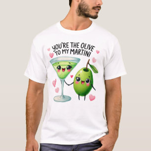 Kawaii Martini and Olive Pair T-Shirt