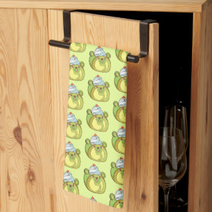 Kawaii Matcha Swiss Roll Bear Cake Tea Towel