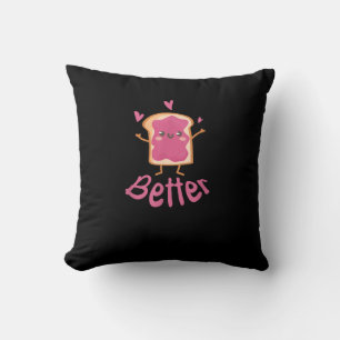 Kawaii Matching Couple Peanut Butter Jelly Better Cushion
