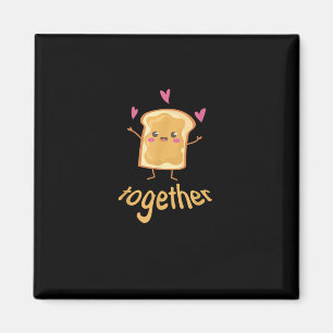 Kawaii Matching Couple Peanut Butter Jelly Better  Magnet