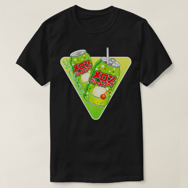 Kawaii Melon Soda Vaporwave Aesthetic & Japanese K T-Shirt (Design Front)