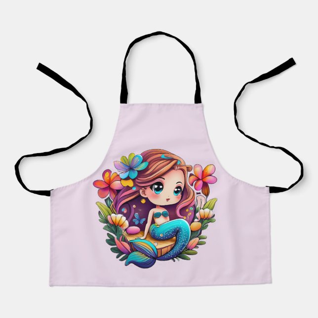 Kawaii Mermaid  Apron (Front)