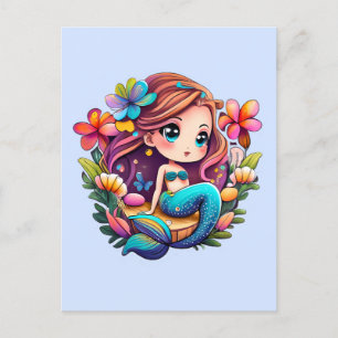 Kawaii Mermaid  Postcard