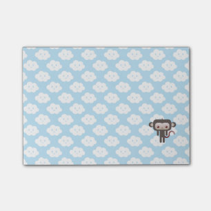 Kawaii monkey post-it notes