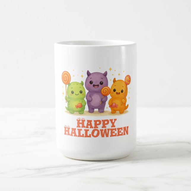 Kawaii Monsters & Lollipops Halloween  Coffee Mug (Center)