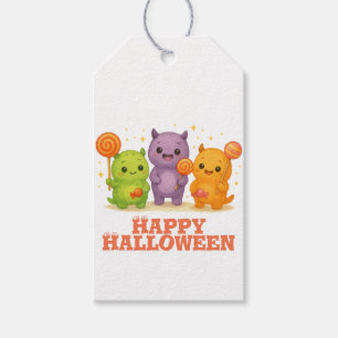 Kawaii Monsters & Lollipops Halloween  Gift Tags