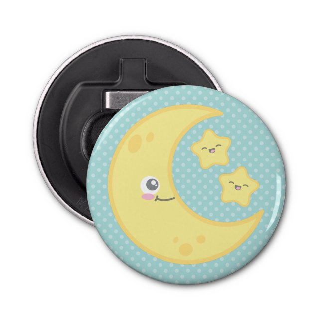 Kawaii Moon and Stars Bottle Opener (Front)