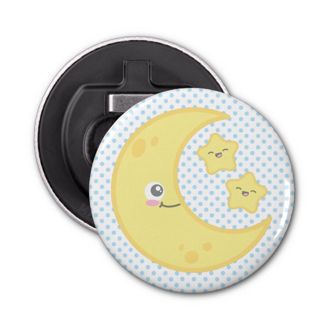 Kawaii Moon and Stars Bottle Opener (Front)