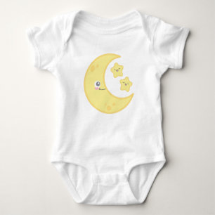 Kawaii Moon and Stars Clothing Baby Bodysuit