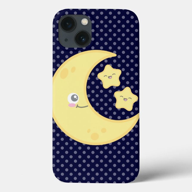 Kawaii Moon and Stars iPad Air Case (Back)