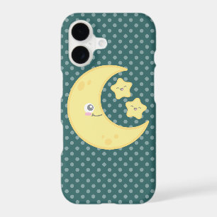 Kawaii Moon and Stars iPhone Case