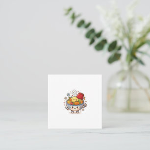 Kawaii Moroccan Couscous - Cute Traditional Food S Square Business Card