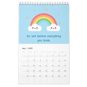 Kawaii Motivational Positive Affirmations Calendar