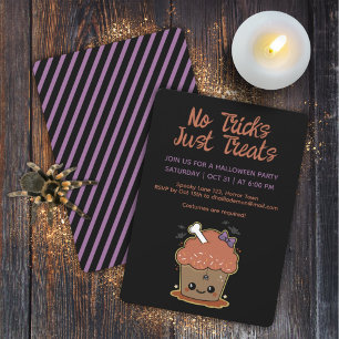 Kawaii Muffin Halloween Party Invitation