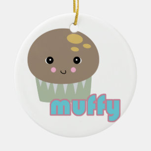kawaii muffy muffin ceramic ornament