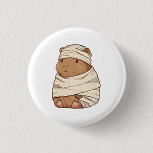 Kawaii Mummy Capybara Halloween Costume 3 Cm Round Badge
