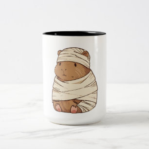 Kawaii Mummy Capybara Halloween Costume Two-Tone Coffee Mug