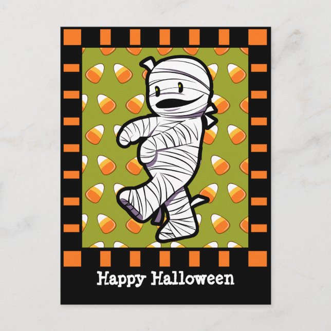 Kawaii Mummy Postcard (Front)