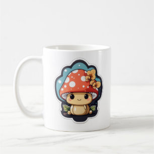 Kawaii mushroom cute graphic coffee mug
