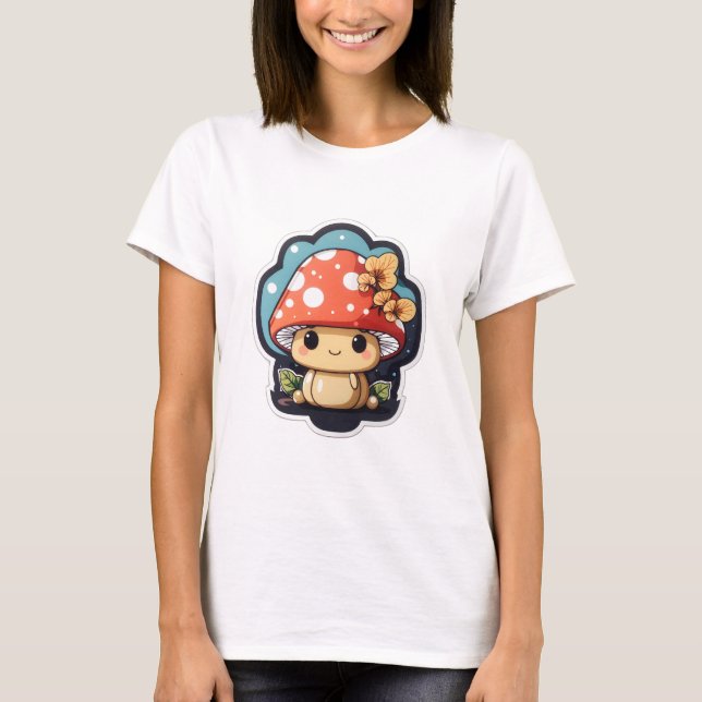 Kawaii mushroom cute graphic T-Shirt (Front)